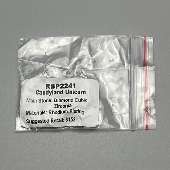 Bomb Party Candyland Unicorn Diamond Cubic Zirconia Rhodium Plating Size 10 Ring - Picture 7 of 7